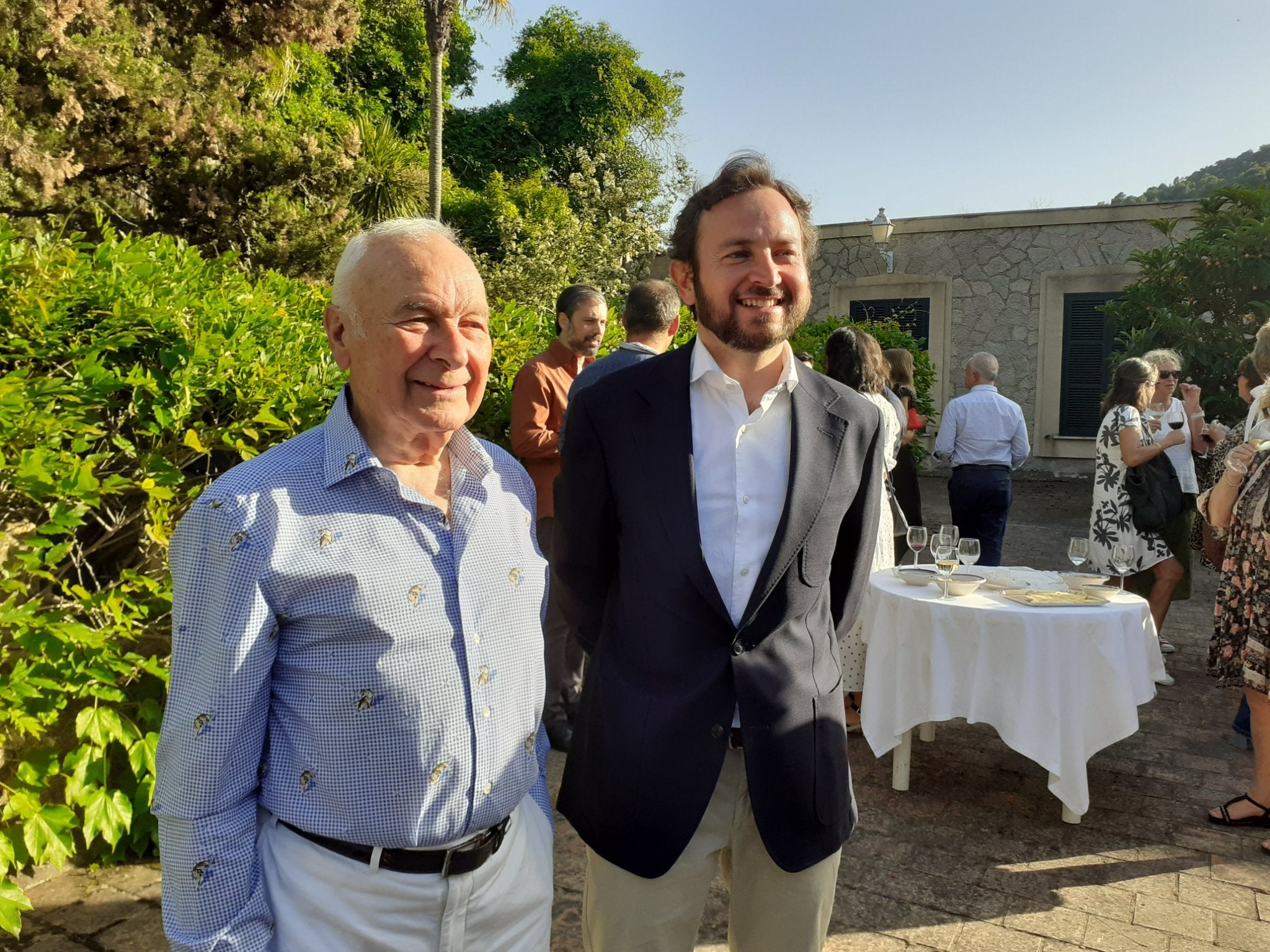 Gabriel Sampol Mayol, a l'esquerra, era president del Grup Sampol i propietari i impulsor del celler Son Vich de Superna | Foto: Son Vich 