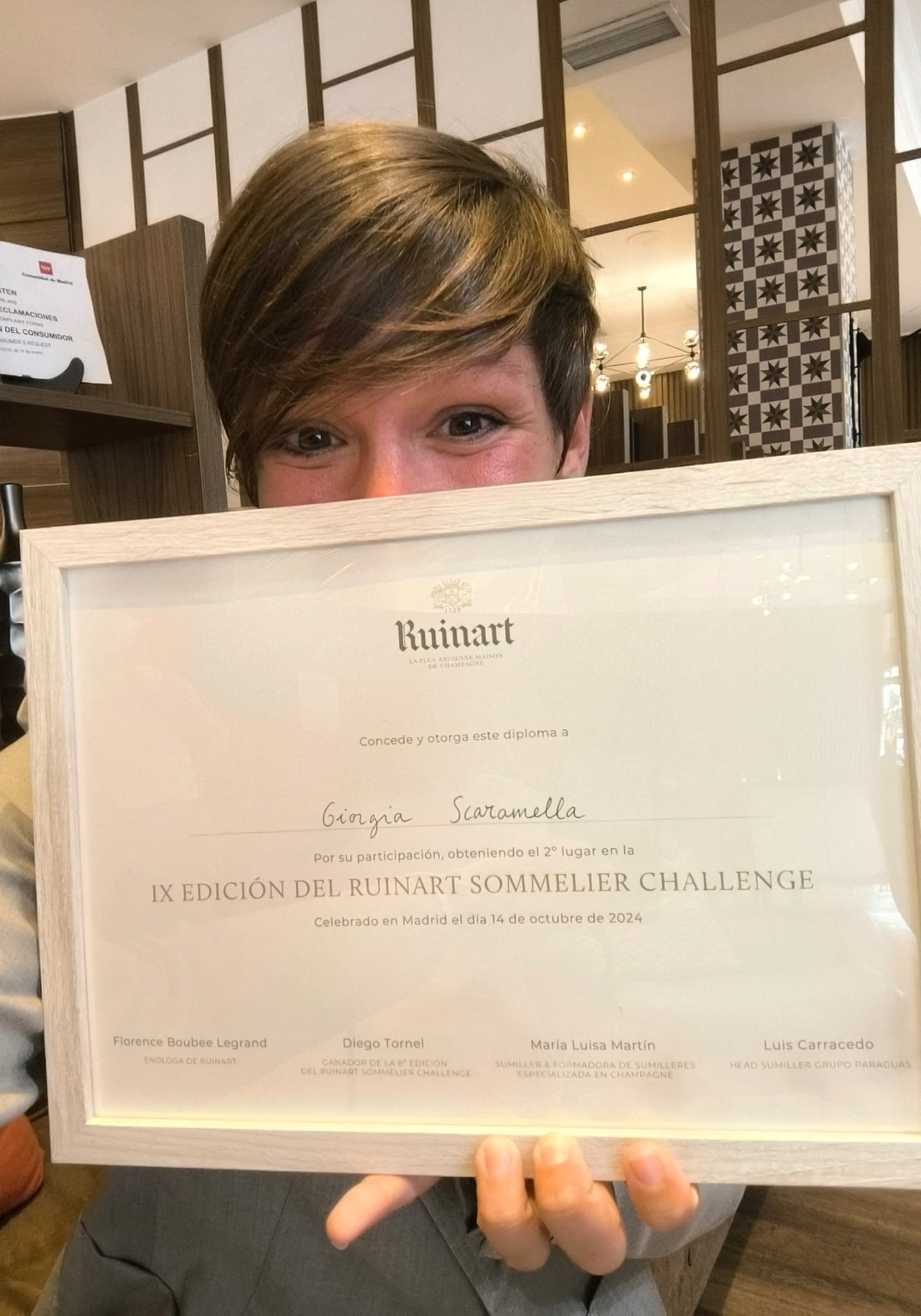 Georgia Scaramella continua la 'tradició' de sommeliers mallorquins que destaquen al Ruinart/Cedida