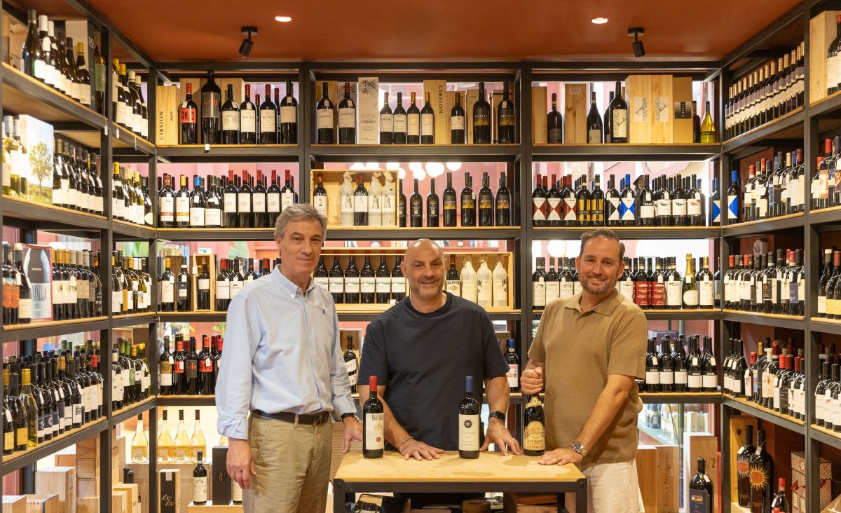 Xavier Berenguer, Cristiano Bartolini i Josep Maria Vives socis fundadors de Tintorera Mallorca/Wine&More