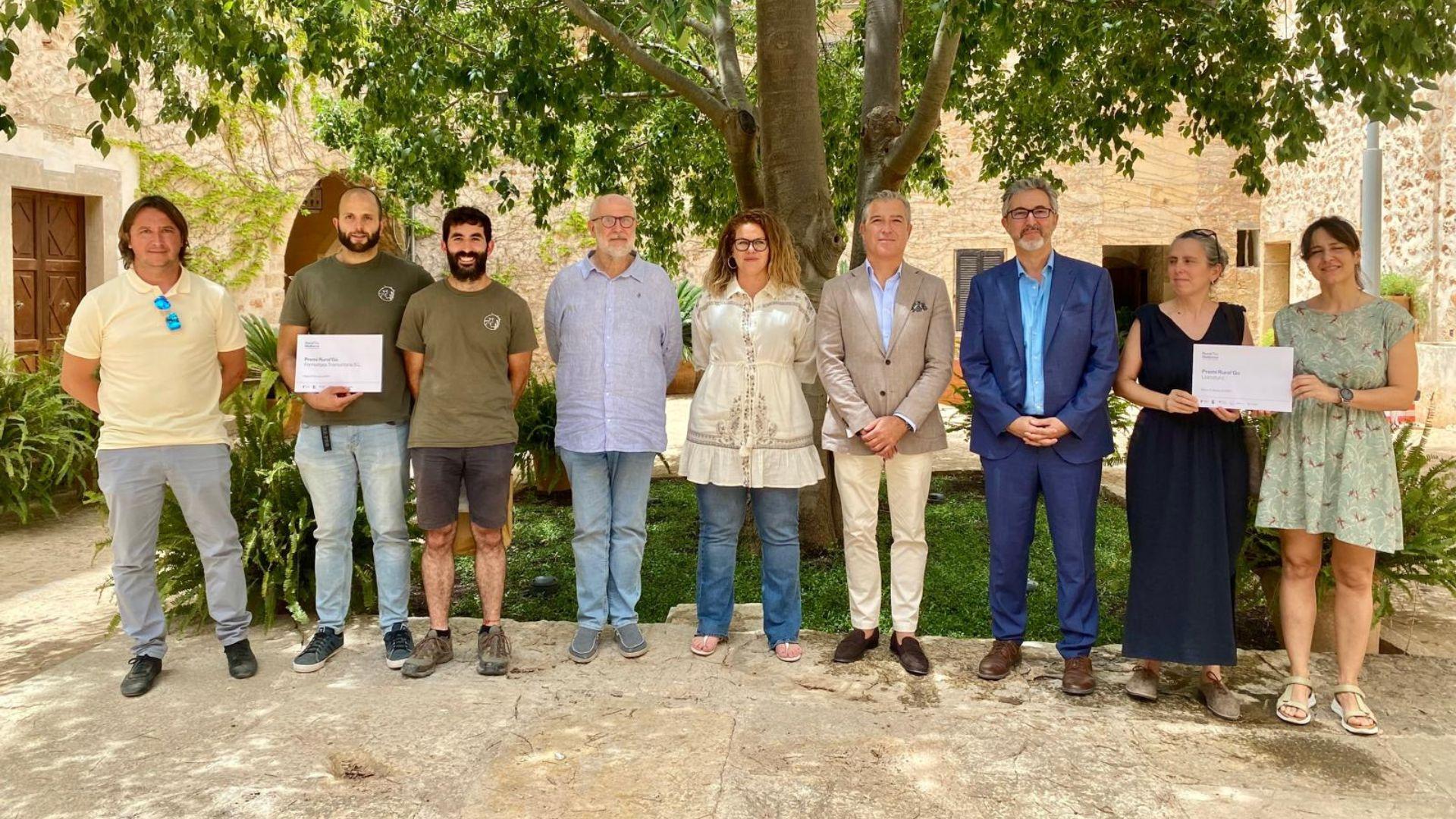 D'esquerra a dreta, Nicolau Pere Cerdá, Josep Sánchez Amer de Formatges Tramuntana Sa Cabreta, i Gemma Salvador Obiols i Eugenia Marcote, de Llanatura/CAIB
