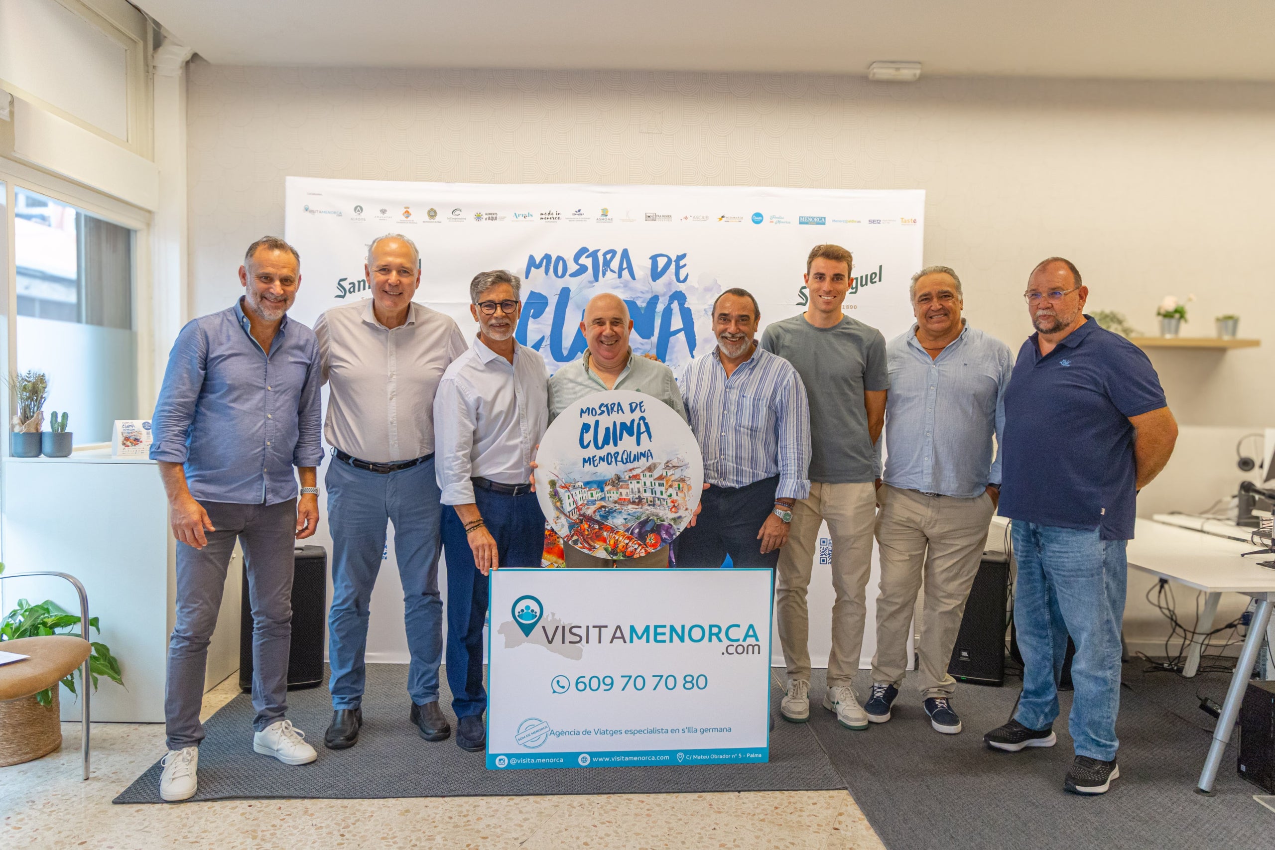 Patrocinadors i col·laboradors de la Mostra de Cuina Menorquina a la presentació/AgenciaCom