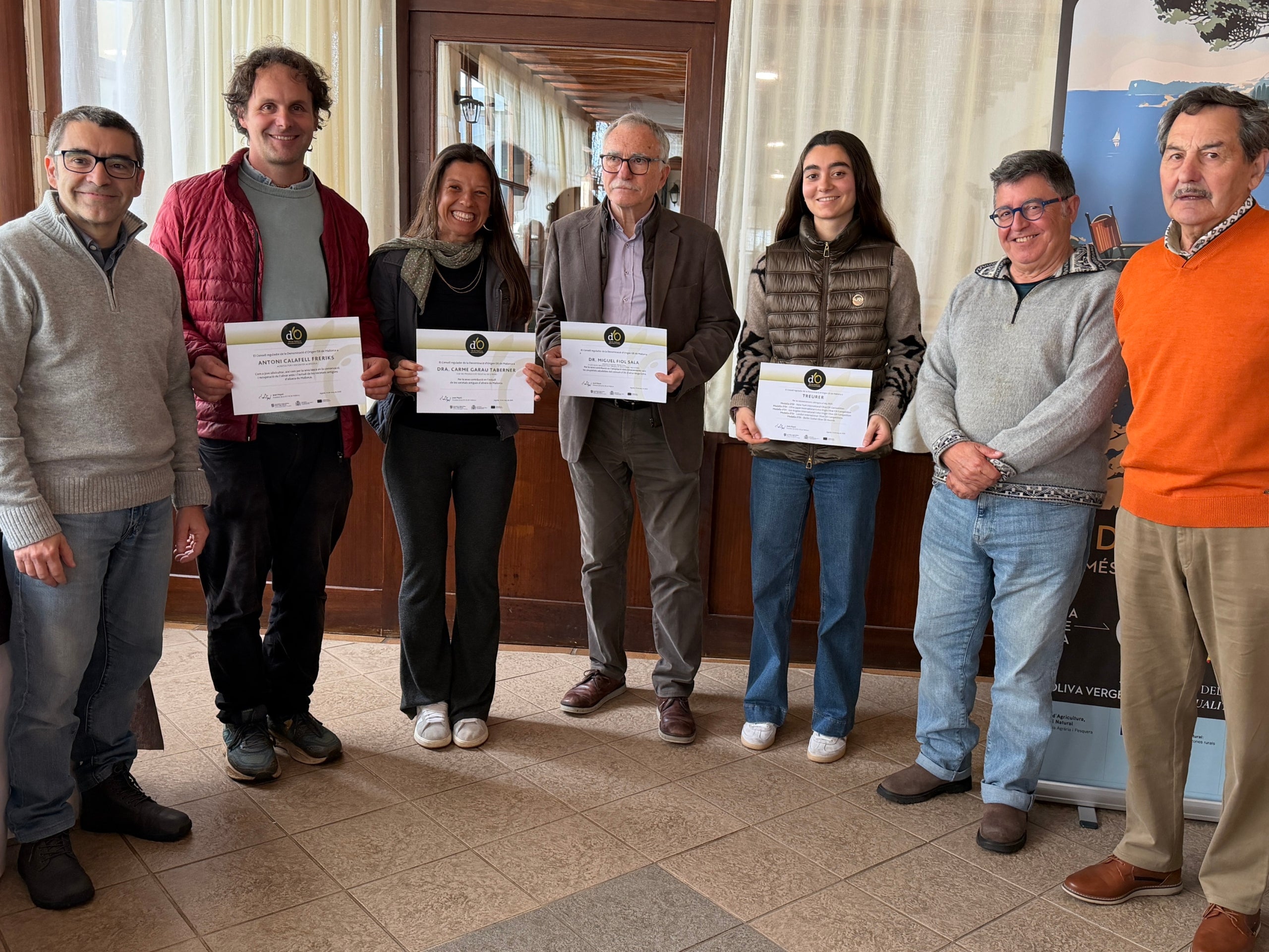 Joan Llabrés, Antoni Calafell, Carme Garau, Miquel Fiol, Joana Miralles, Joan Mayol i Josep Oliver/Cedida