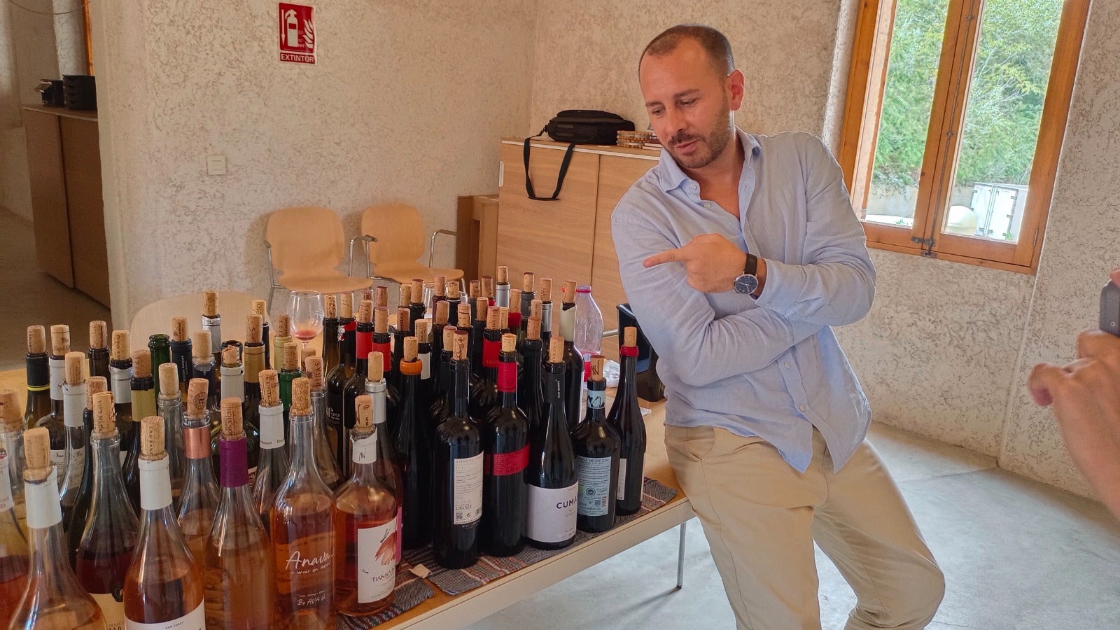 En els seus comentaris al tast, Bortone ha destacat que dos vins de la DO Binissalerm hagin estat els més ben valorats de totes les mostres presentades/Cedida 